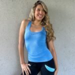 Musculosa Basic entallada 6000'3 celeste