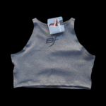 Crop top Big Fine 1110'6 gris gaspeado