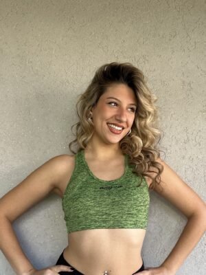 Top Luz con recortes 1103'6 verde gaspeado