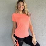 Remera Basic microperforada 9055'3 salmon