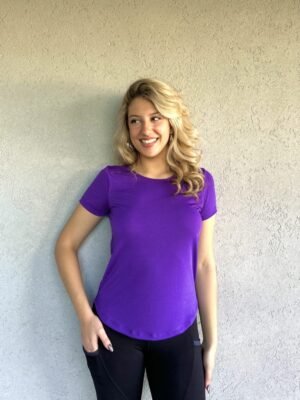 Remera Basic microperforada 9055'3 violeta