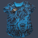 Remera Basic microperforada 9055'32 negro c/azul