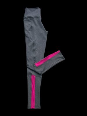 Calza cintura alta con bolsillo 7777'6 gris c/fucsia