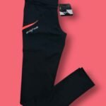 Calza larga con bolsillo  7017'4 negro c/coral