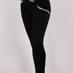 calza larga con bolsillo 7017'1 negro c/gris claro